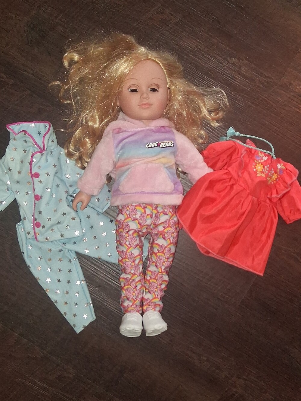 Care Bears Pink & Rainbow Plush Doll with Mix-and-Match Outfits